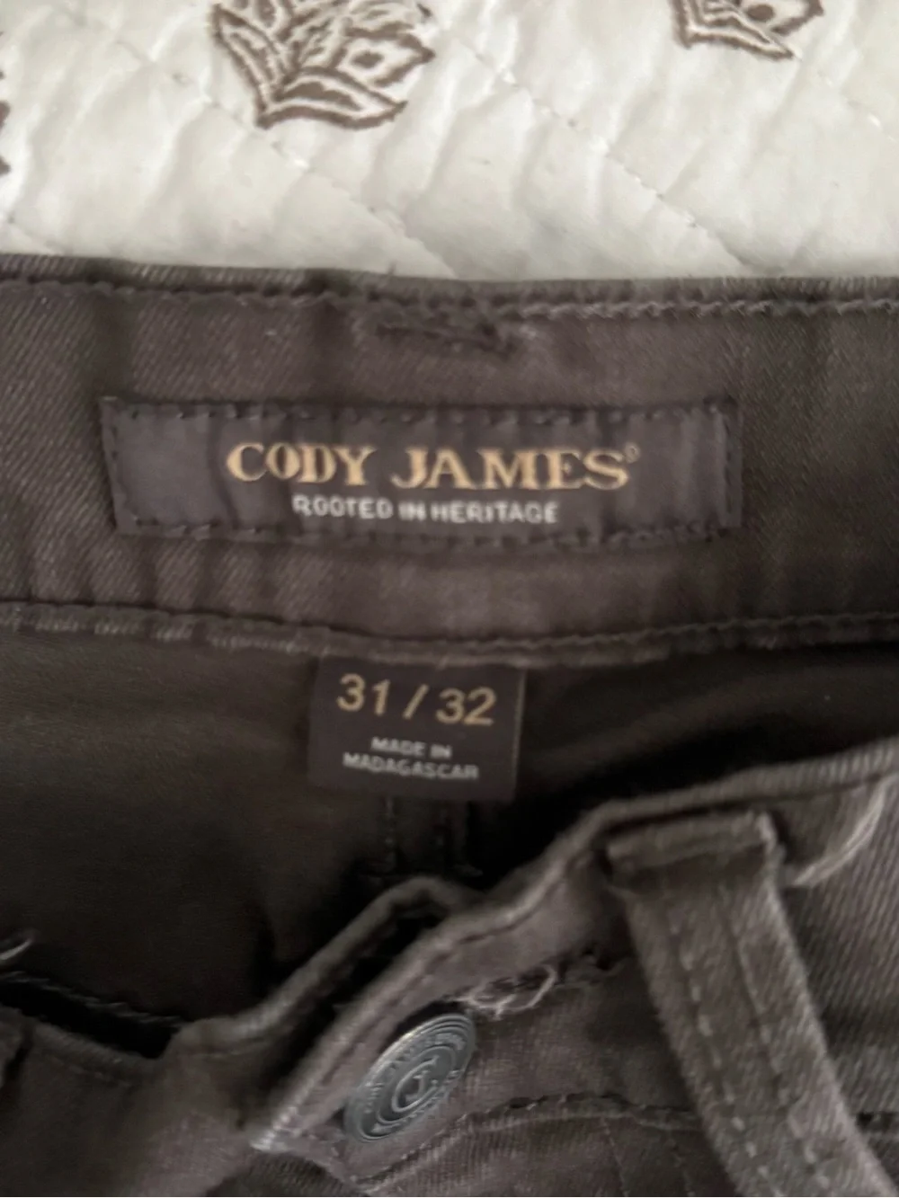Cody James Straight Leg Jeans 31x32 – Dark Brown / Charcoal